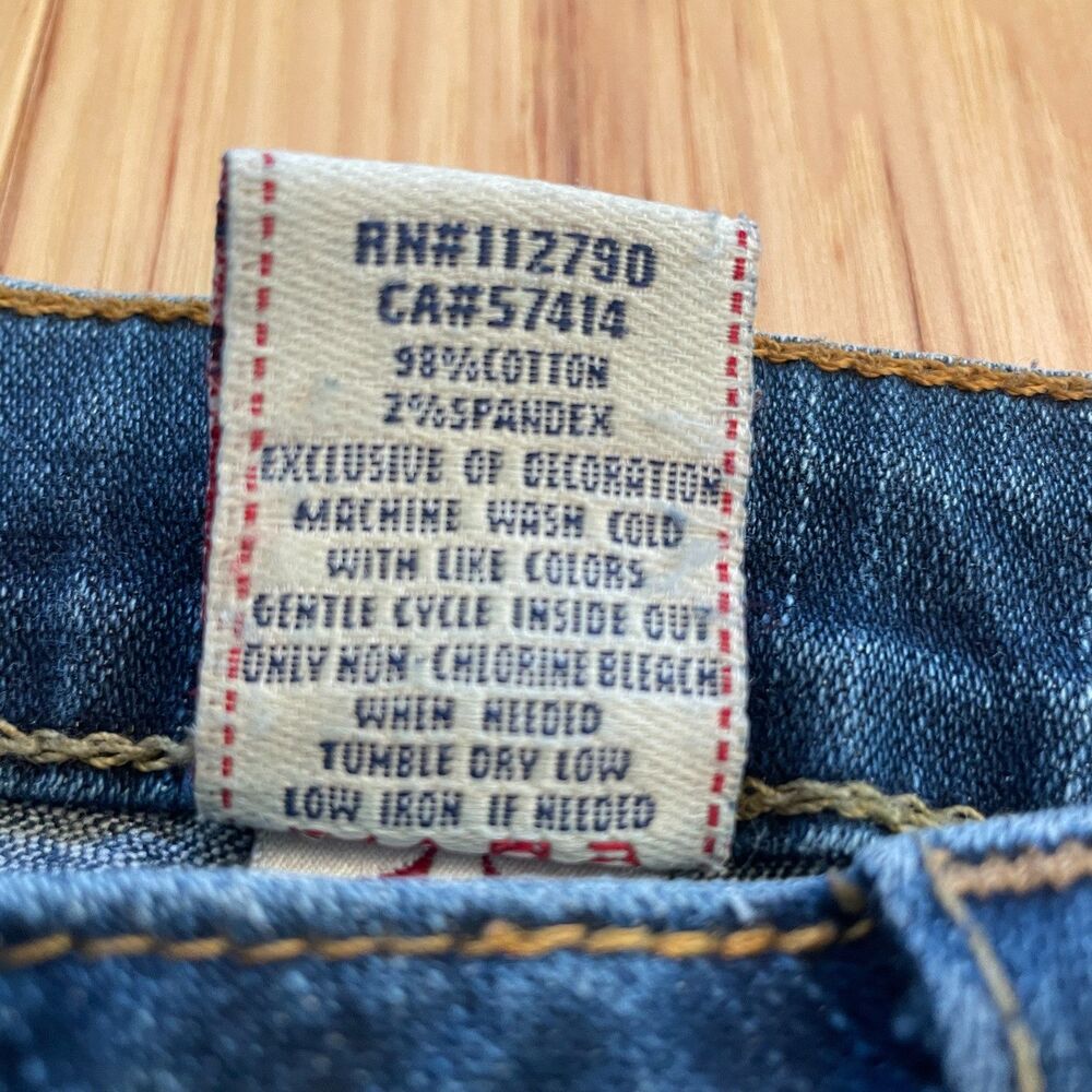True Religion Julie Jeans Womens Low Rise Bootcut Dark Wash Made in USA Y2K 26